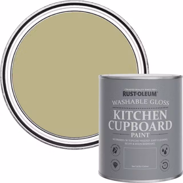Rust-Oleum Kitchen Cupboard Paint in Gloss Finish, Green, 0.75 l