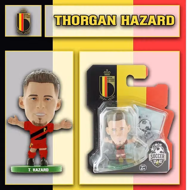 SoccerStarz Belgium Thorgan Hazard New Kit Red Mini Figure, Height: 5 cm