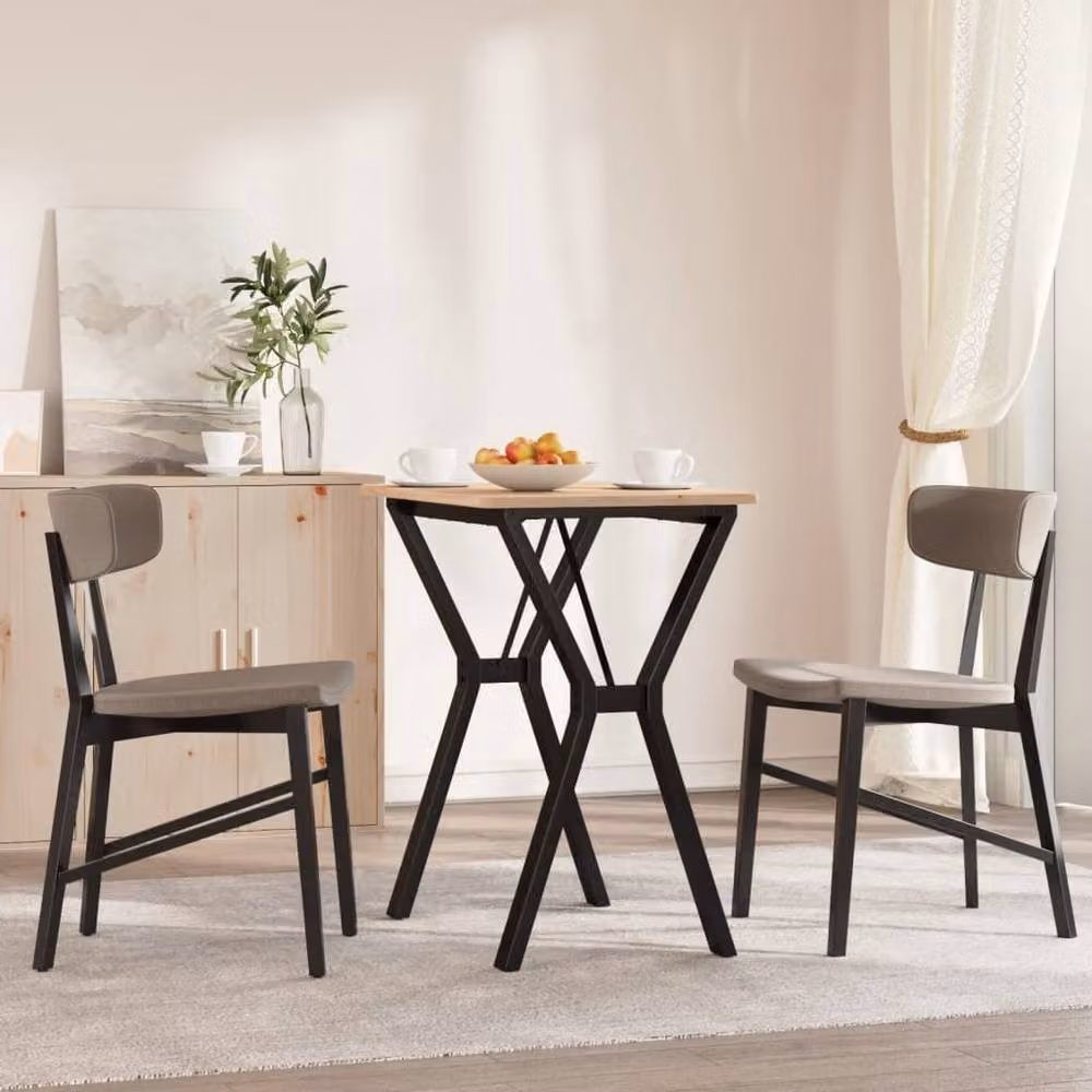 Berkfield Home Durable Y-Frame Dining Table Legs in Black Steel, W/D/H: 60 x 40 x 73 cm – 2