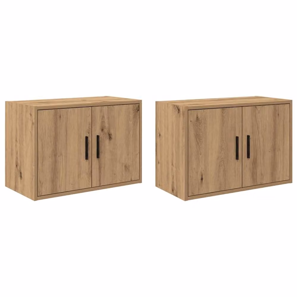 Berkfield Home Artisan Oak Garage Wall Cabinets, 2 Piece Set, Brown – 1