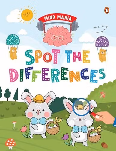 Penguin Mind Mania Spot the Differences Multicolour Activity Book for Toddlers and Preschool Kids aged 3+ – 1