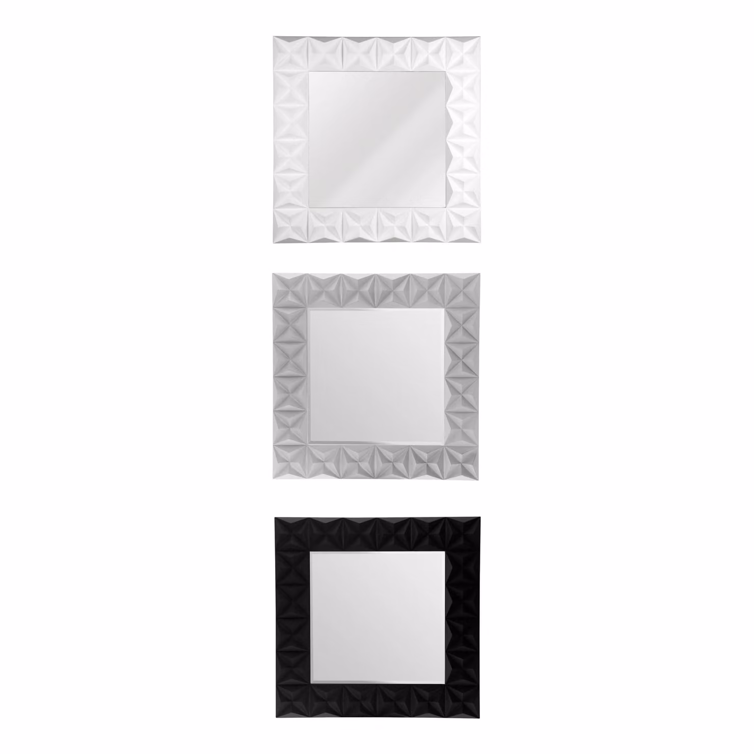 Orsina Modern Geometric Star Wall Mirror in Grey and White – 2
