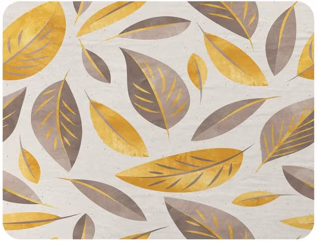 Benjamin Tate Design Floral Gold and Purple Fleece Blanket, W/D/H: 120 x 150 cm – 2
