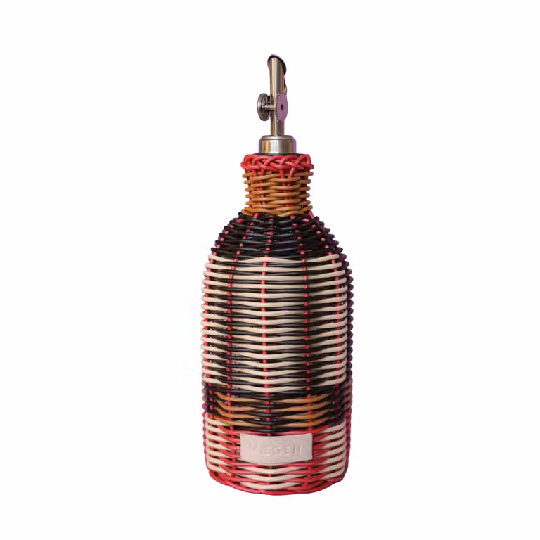 MÆGEN Glass Oil Pourer Jug in Black, Beige and Multicolour, 0.7 l