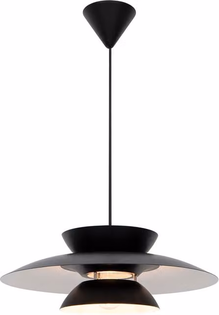 Nordlux Carmen Black Metal Pendant Light for Dining Rooms, E27, Diameter: 45 cm – 1
