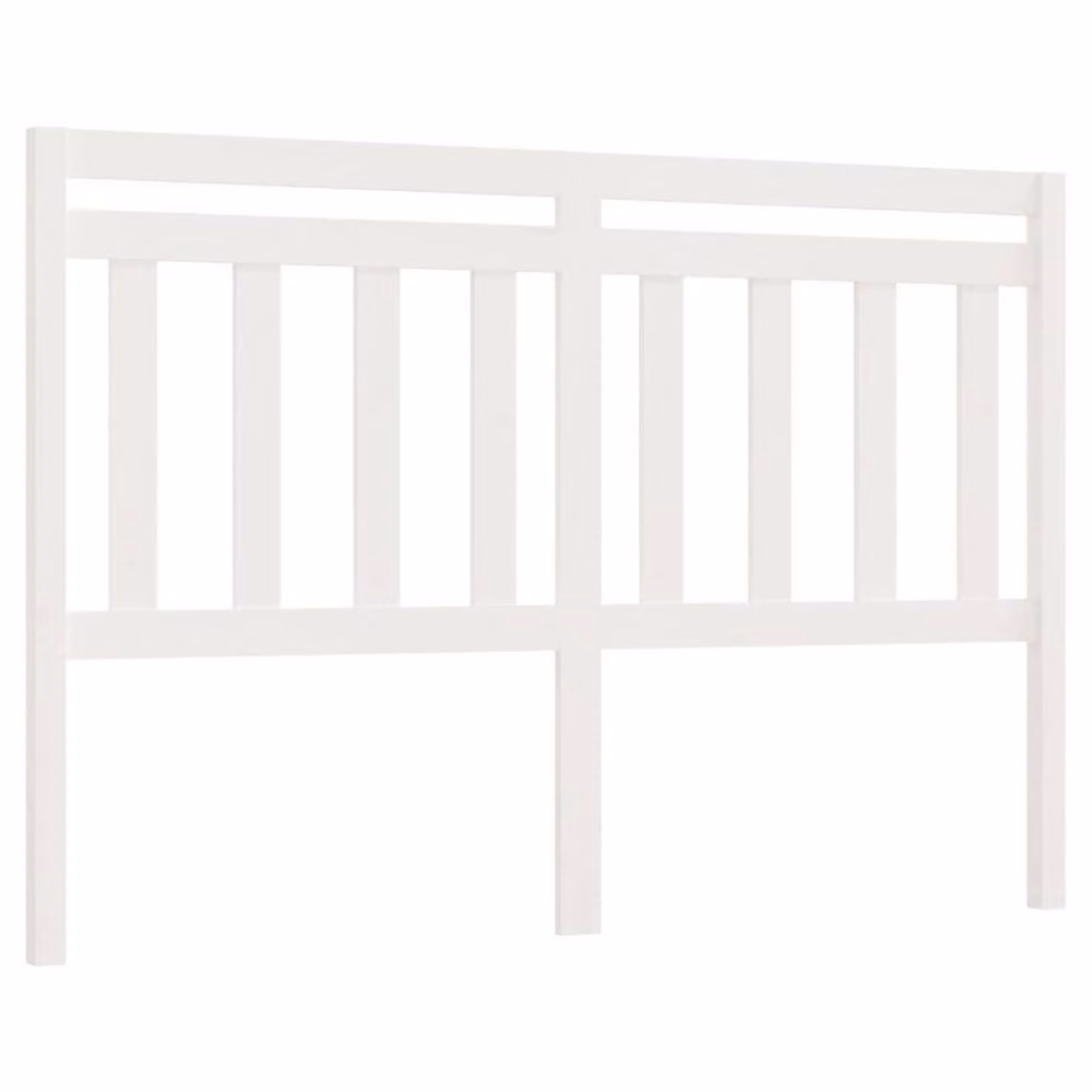 Berkfield Home White Solid Wood Pine Bed Headboard W/D/H: 156 x 4 x 100 cm – 2