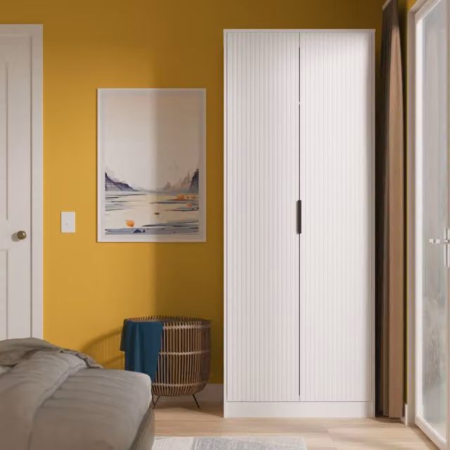Ready Assembled 2 U Menai 2 Door Wardrobe in White – 1