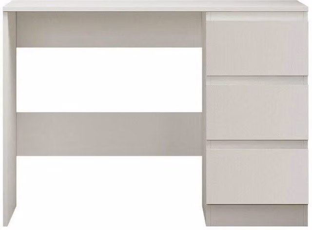SquareBoxx Fairfield Matt Dressing Table with 3 Drawers in White
