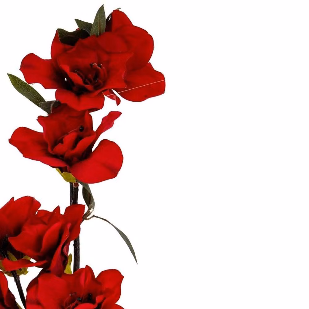 Hill Interiors Large Bloom Artificial Flower Spray in Red – 2