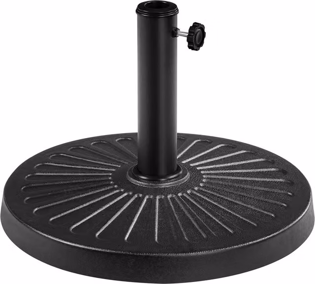 Yaheetech 12kg Round Black Patio Parasol Umbrella Base Stand