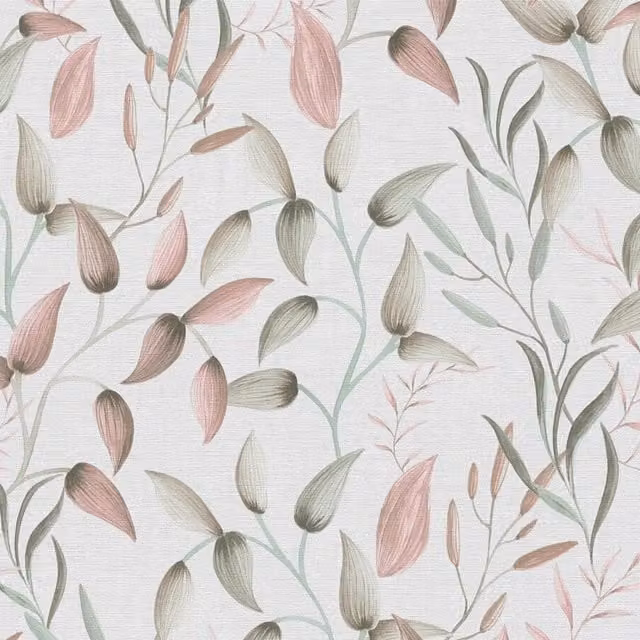 I Love Wallpaper Botanical Floral Wallpaper in Green and Pink