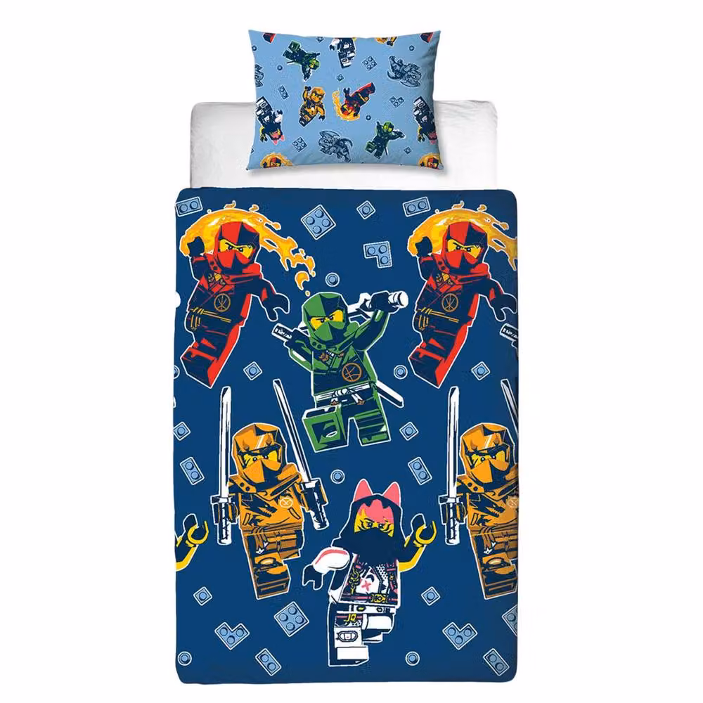 LEGO Ninjago Reversible Duvet Cover and Pillowcase Set, Multicolour, W/D/H: 90 x 190 cm – 2