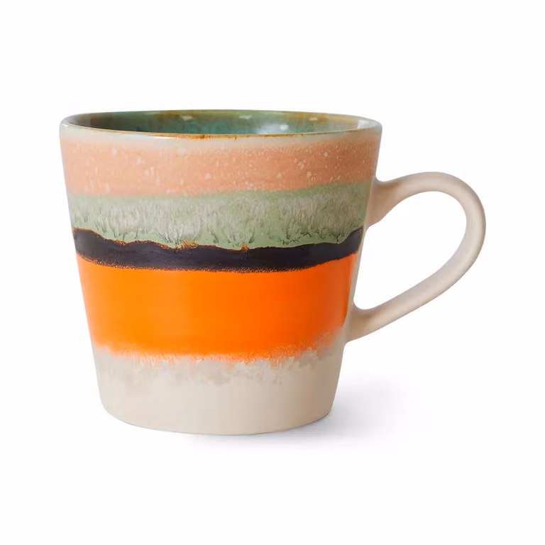 HKLIVING 70s Ceramics Cappuccino Mug in Multicolour