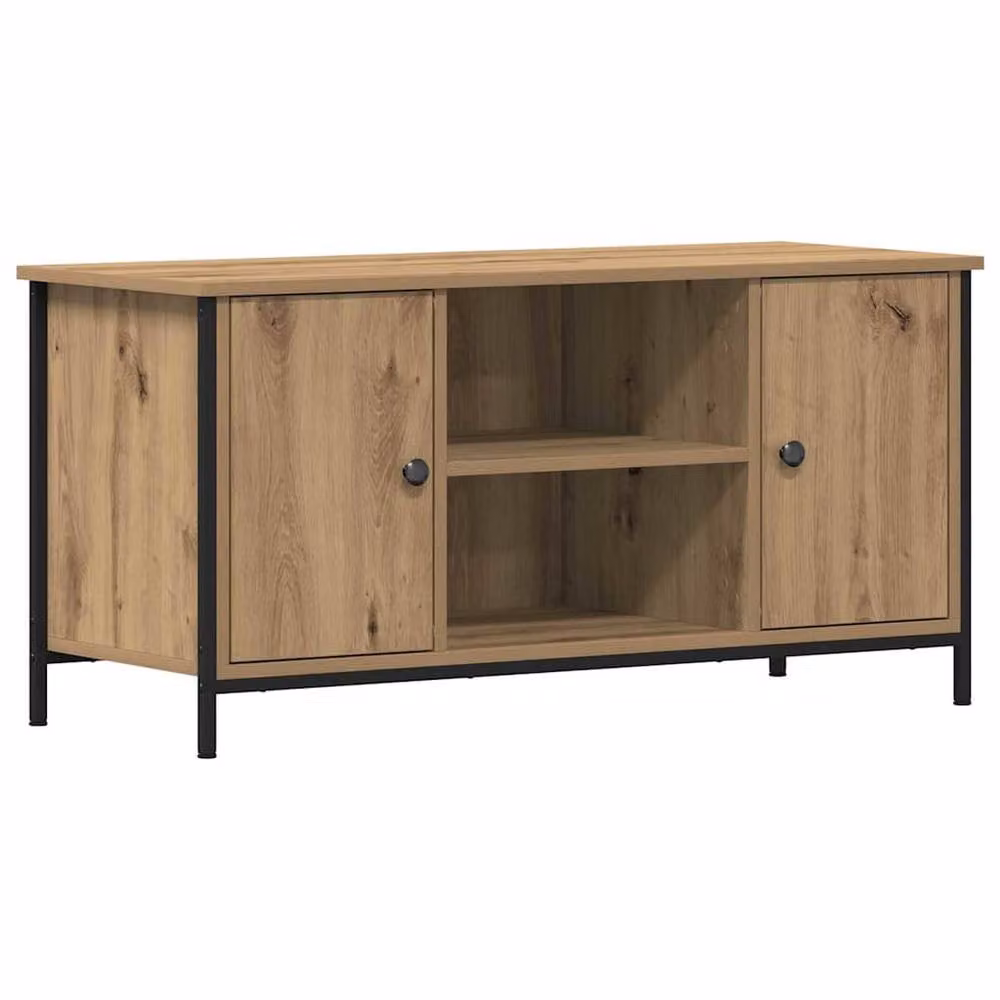 Berkfield Home Artisan Oak TV Cabinet in Brown, W/D/H: 100 x 40 x 50 cm – 3