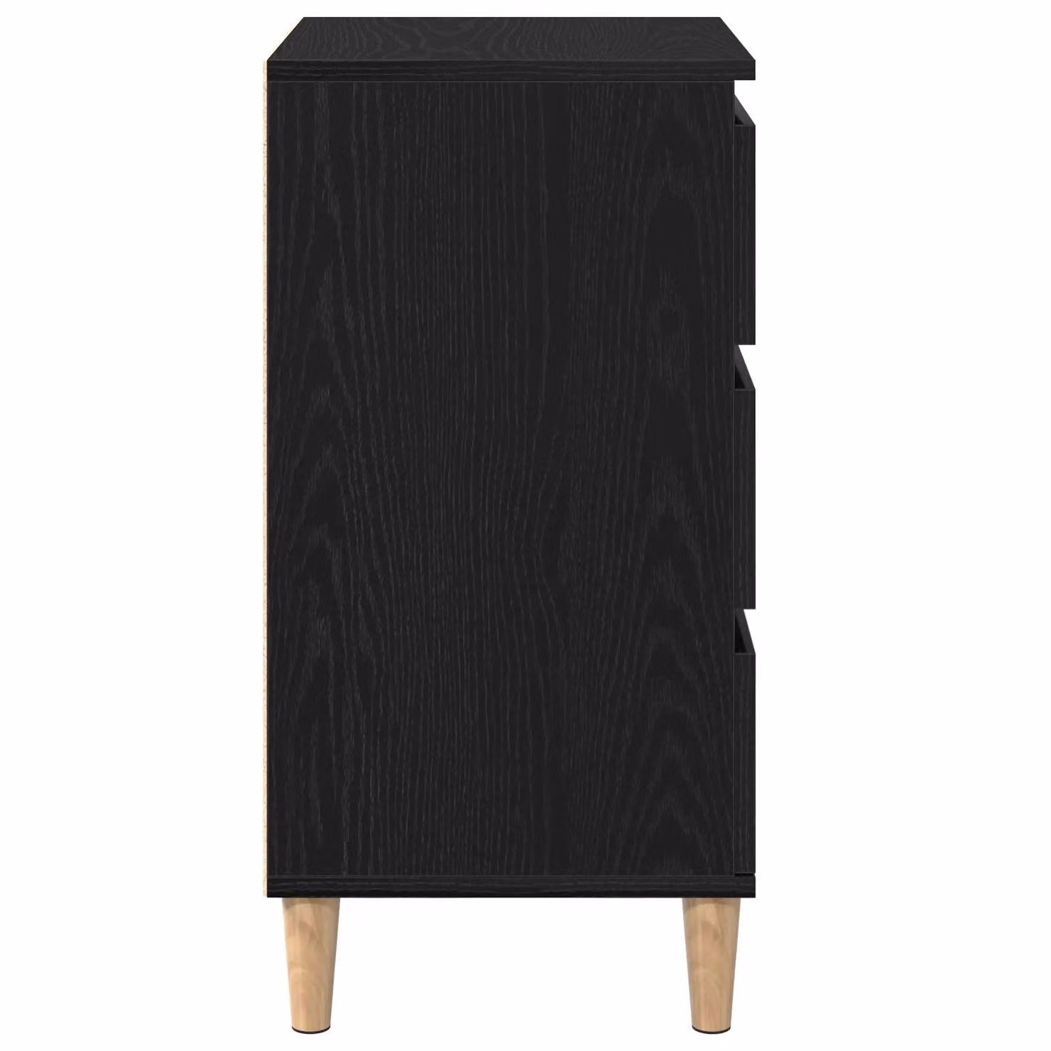 Berkfield Home Black Oak Bedside Cabinet, W/D/H: 40 x 35 x 70 cm – 3