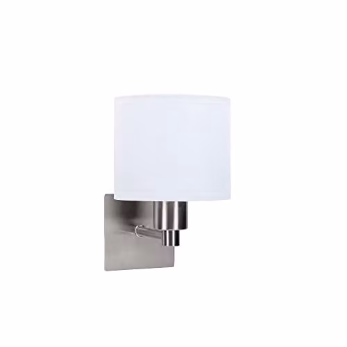 Netlighting Lyon LED Wall Fixture with Cylinder Drum Shade in Grey and Silver, E27 60W – 1