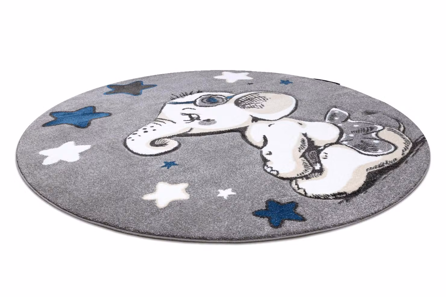 RugsX Petit Round Grey Kids Motif Rug, Diameter: 140 cm – 2