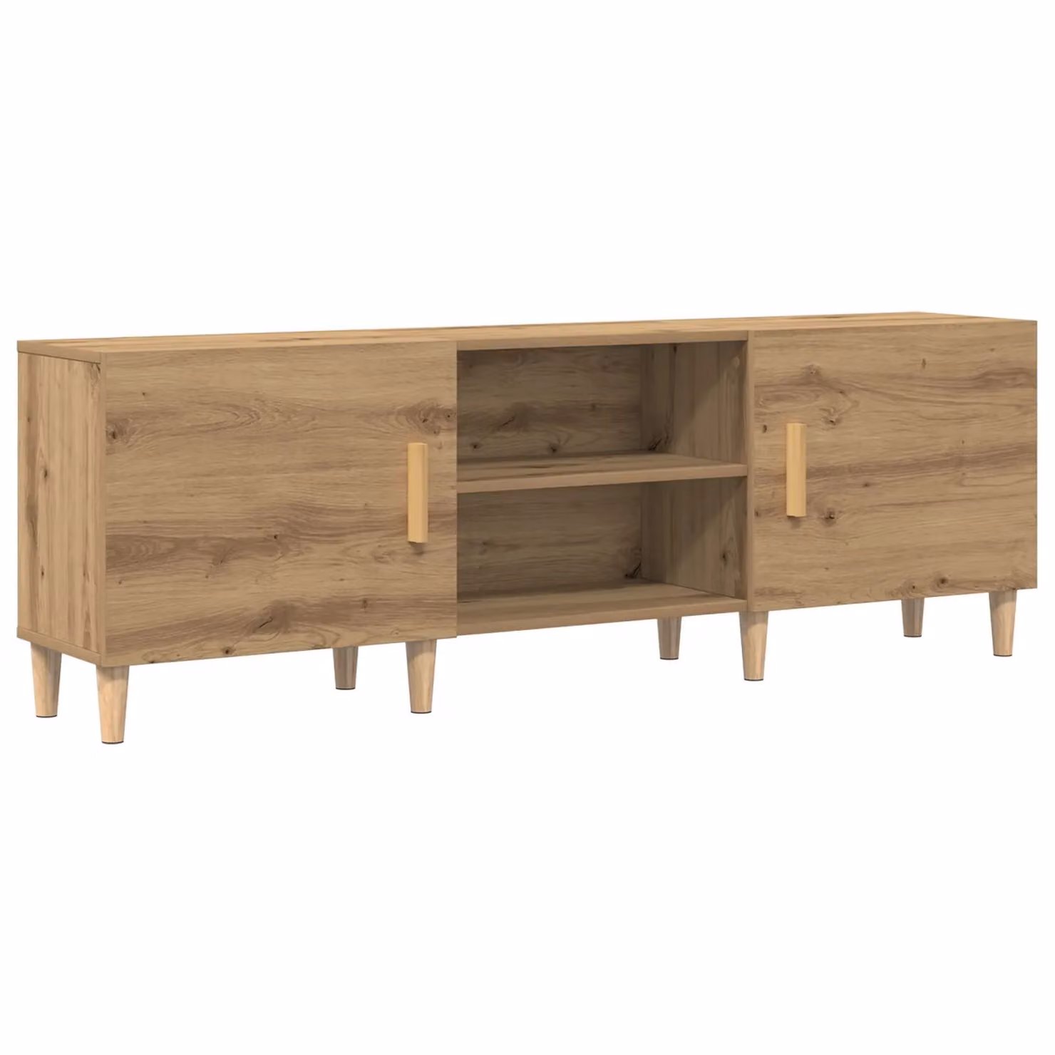 Berkfield Home Modern TV Stand in Artisan Oak, Brown, W/D/H: 150 x 30 x 50 cm – 2