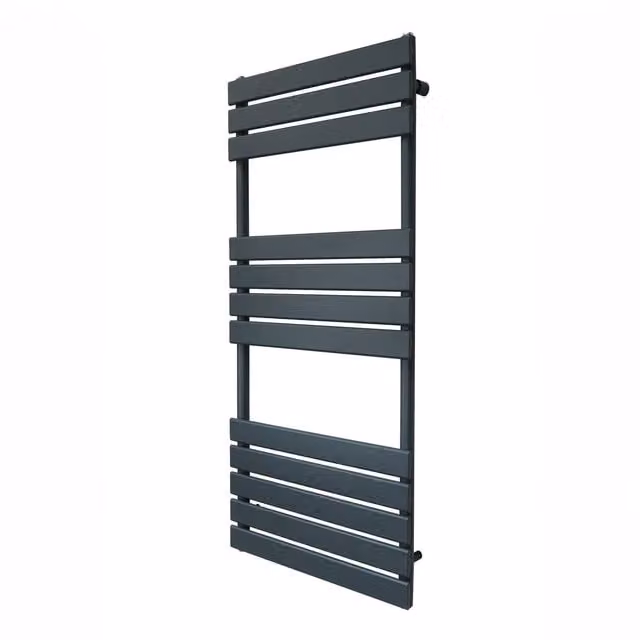 Monstershop Grey Flat Panel Steel Towel Radiator, Width: 50 cm