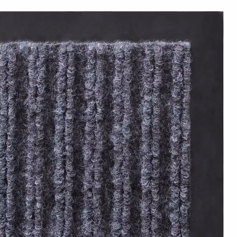 Kelvenix Grey Striped Non-Slip PVC Round Door Mat, Diameter: 100 cm