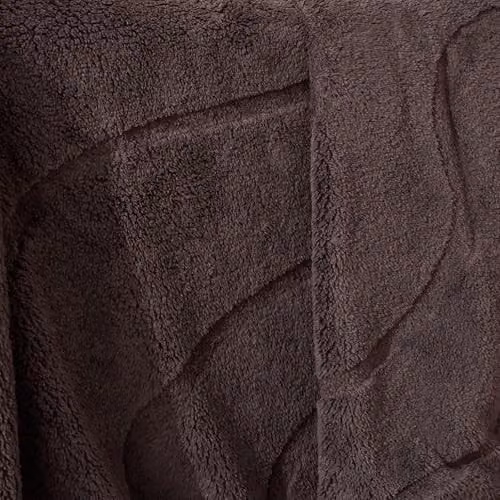 OHS Tufted Teddy Fleece Throw Blanket, Brown, W/D/H: 180 x 200 cm – 4