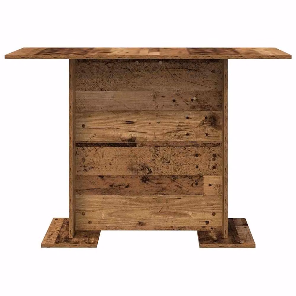 Berkfield Home Rustic Old Wood Dining Table in Brown, W/D/H: 110 x 60 x 75 cm – 3