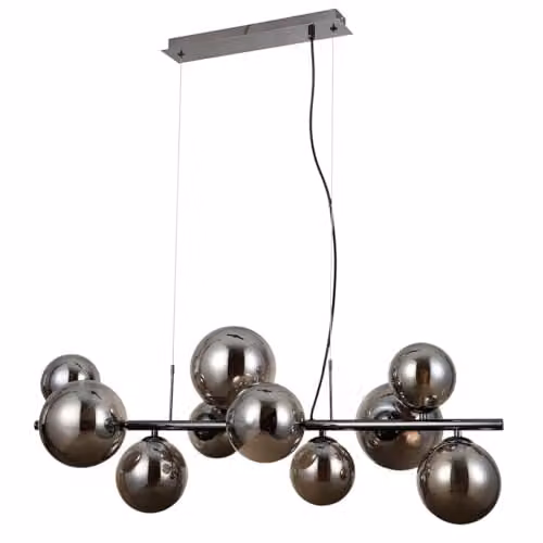 Netlighting Canello Modern 10-Light Bar Pendant Ceiling Light in Black with G9 Bulbs – 1
