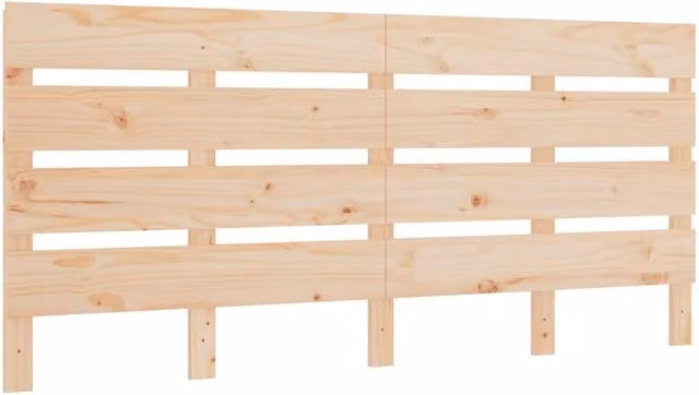 Berkfield Home Rustic Solid Wood Pine Headboard in Beige, W/D/H: 120 x 3 x 80 cm