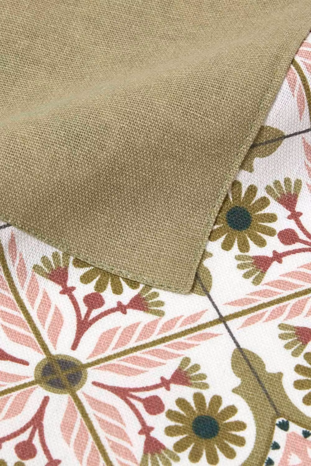 Homescapes Green and Pink Retro 100% Cotton Apron – 2