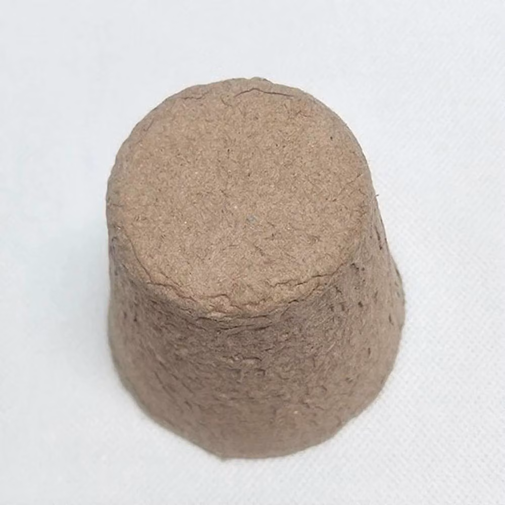 FLAVORA Grow It Biodegradable Fibre Pot, Brown, 100 Pack, 6 cm – 2