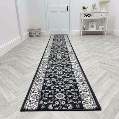runrug Oriental Hallway Runner Rug in Grey, W/D: 60 x 360 cm – 3