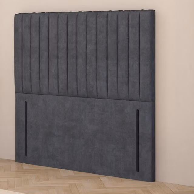 Somnior Beds Ltd Verona Velvet Floor Standing Upholstered Headboard in Silver Grey for 180x200 cm Beds