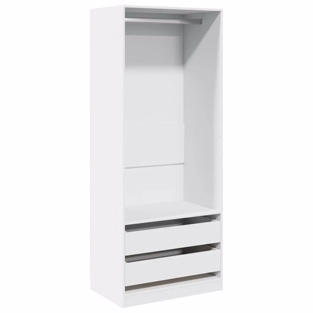 Berkfield Home White Wardrobe with Integrated Drawers, W/D/H: 80 x 50 x 200 cm – 2