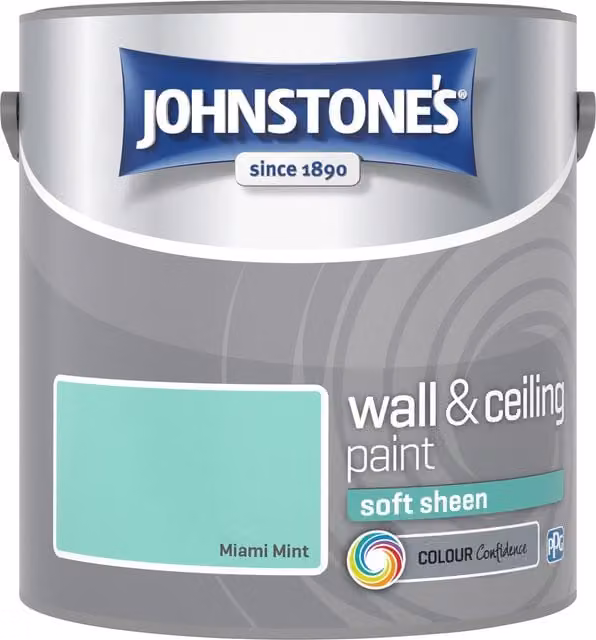 Johnstone's Vinyl Soft Sheen Emulsion Paint in Miami Mint