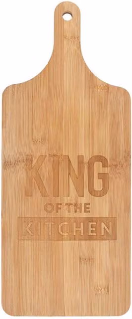 KDMK King of the Kitchen Rectangular Bamboo Chopping Board with Handle, Brown