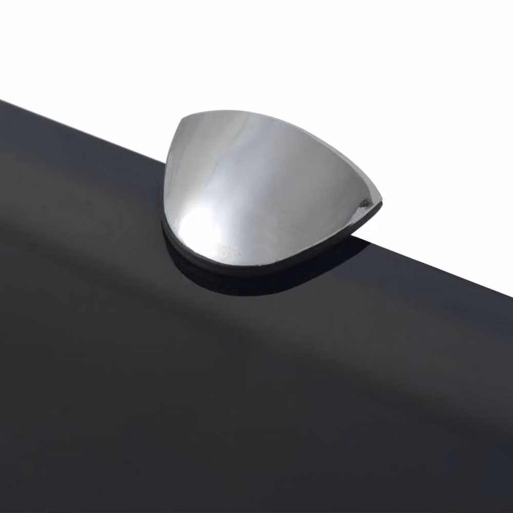 Berkfield Home Modern Floating Glass Shelves, 2 Pack, Black, W: 40 cm, D: 10 cm, Thickness: 8 mm – 2