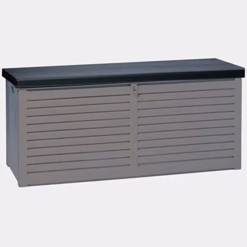 Garden Gear Grey Lockable Polypropylene Patio Storage Box with Sit-on Lid and 490 Litre Capacity – 2