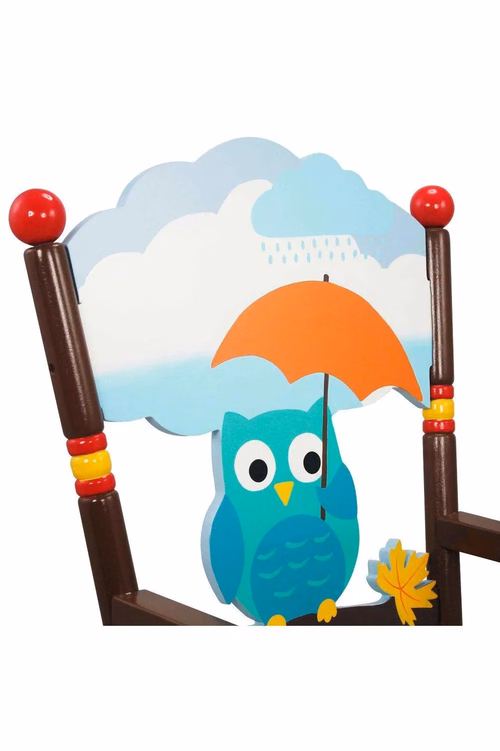 Teamson Kids Fantasy Fields Enchanted Woodland Wooden Rocking Chair in Blue and Multicolour – 3