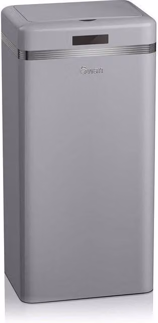 Swan Retro 45L Square Sensor Bin in Grey