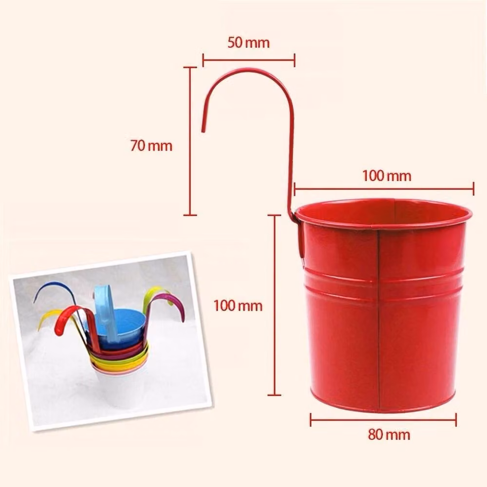 EONLION Blue Metal Hanging Flower Pots – 2