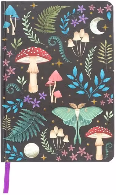 Something Different Forest Print A5 Hardcover Notebook in Black and Multicoloured