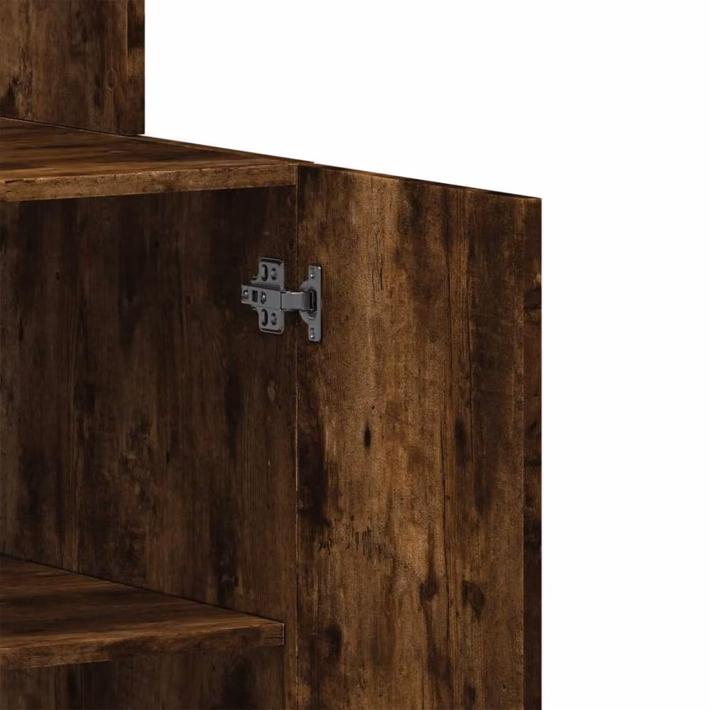Berkfield Home Smoked Oak Kitchen Cabinet in Brown, W/D/H: 60 x 50 x 180 cm – 4