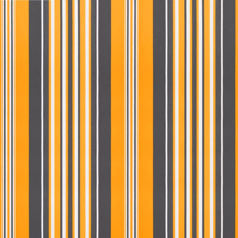 Berkfield Home Replacement Awning Valance Fabric in Yellow and Grey Stripe, 3 m – 2