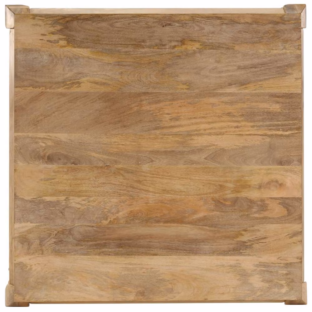 Berkfield Home Square Coffee Table in Brown Solid Mango Wood, W/D/H: 80 x 80 x 40 cm – 2