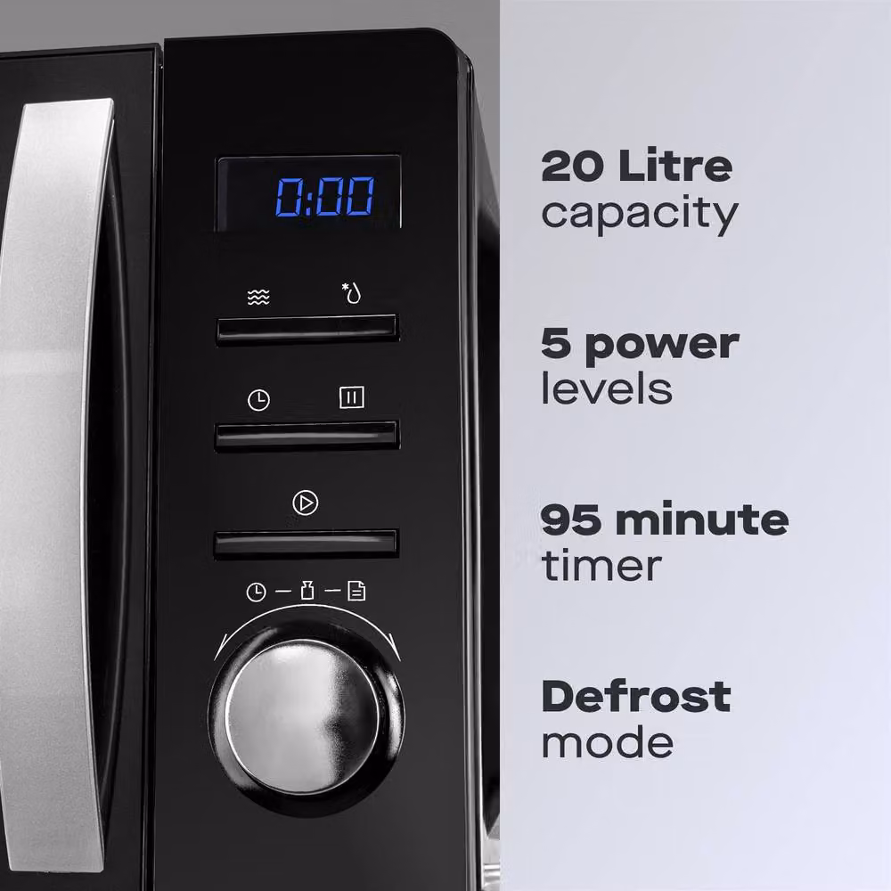 Daewoo 20L Digital Solo Microwave Oven, Black – 2