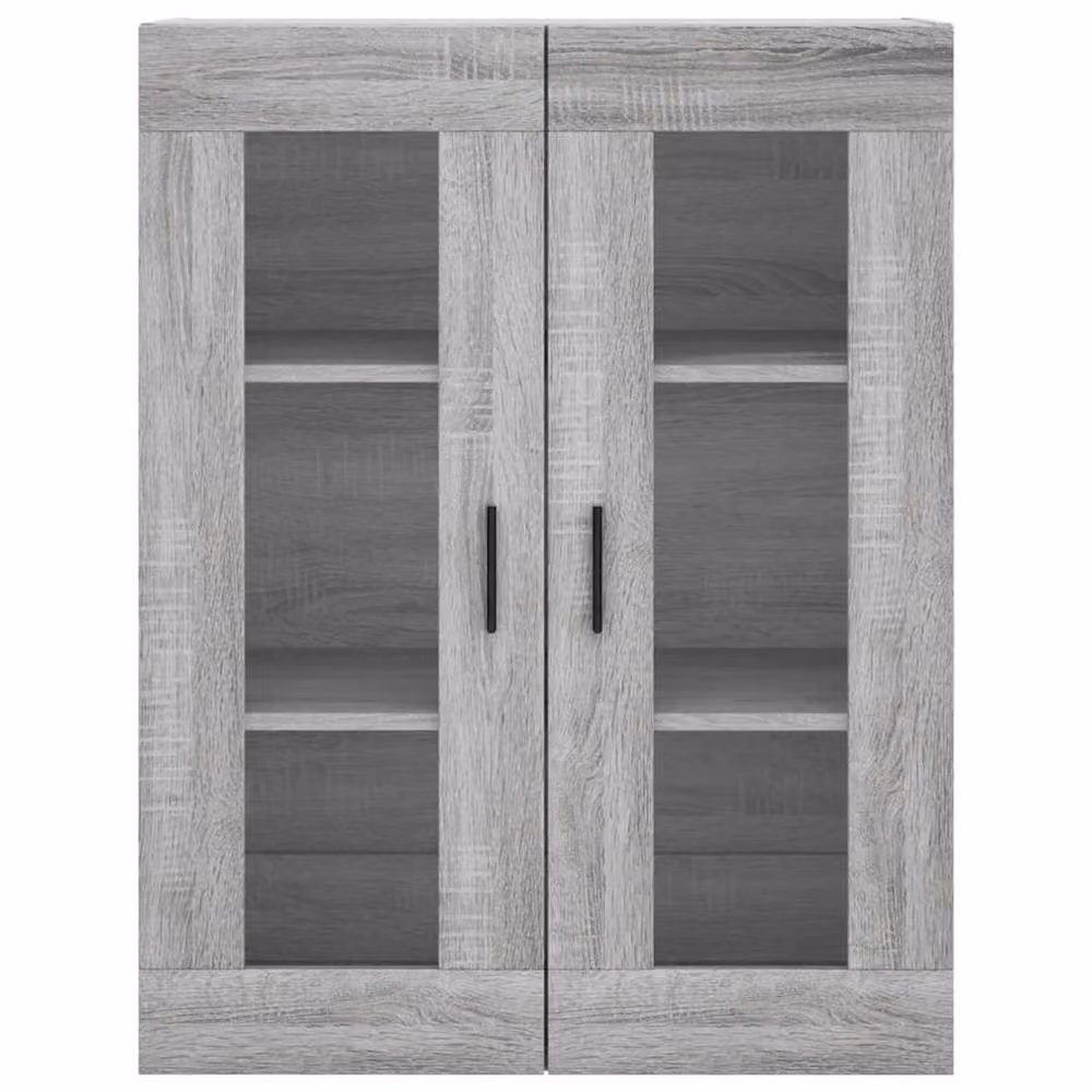 Berkfield Home Grey Sonoma Highboard with Glass Doors, W: 69.5 cm, D: 34 cm, H: 180 cm – 3