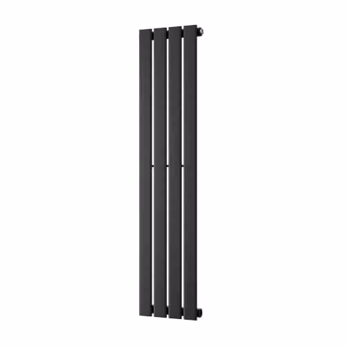 UK Radiators Typhoon Black Flat Tube Vertical Designer Radiator, H 120 cm x W 27.2 cm – 2