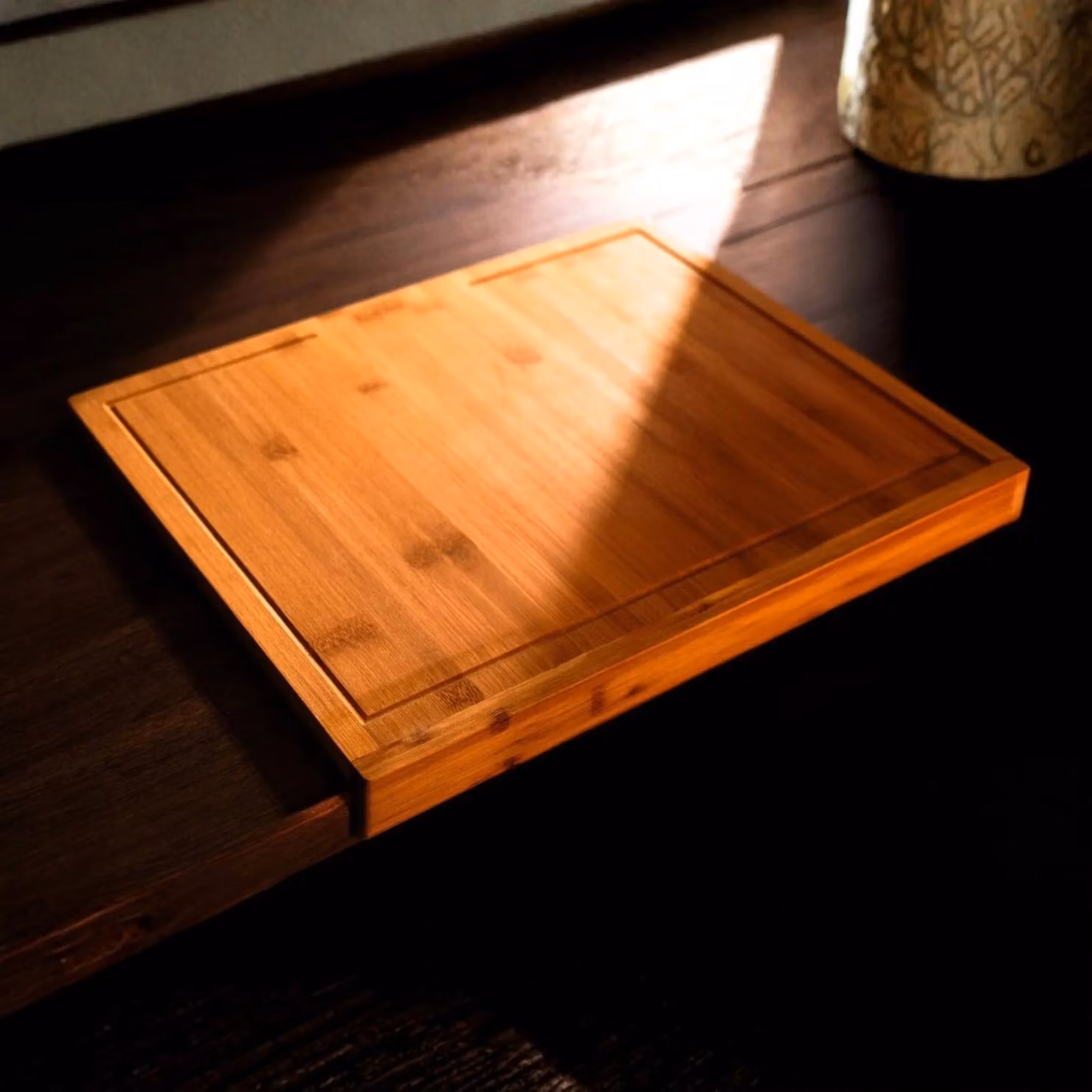 Marco Paul Hard Wearing Rectangular Wooden Chopping Board in Brown and Sand, W: 45.0 cm, D: 36.0 cm, H: 1.0 cm – 3