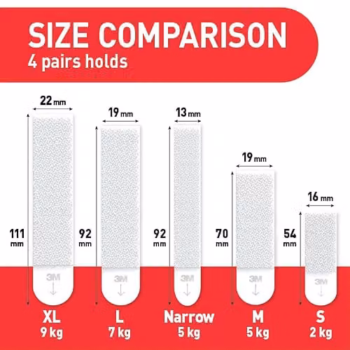 3M Command Picture Hanging Strips Small, White, 4 Pairs (8 Strips) – 6