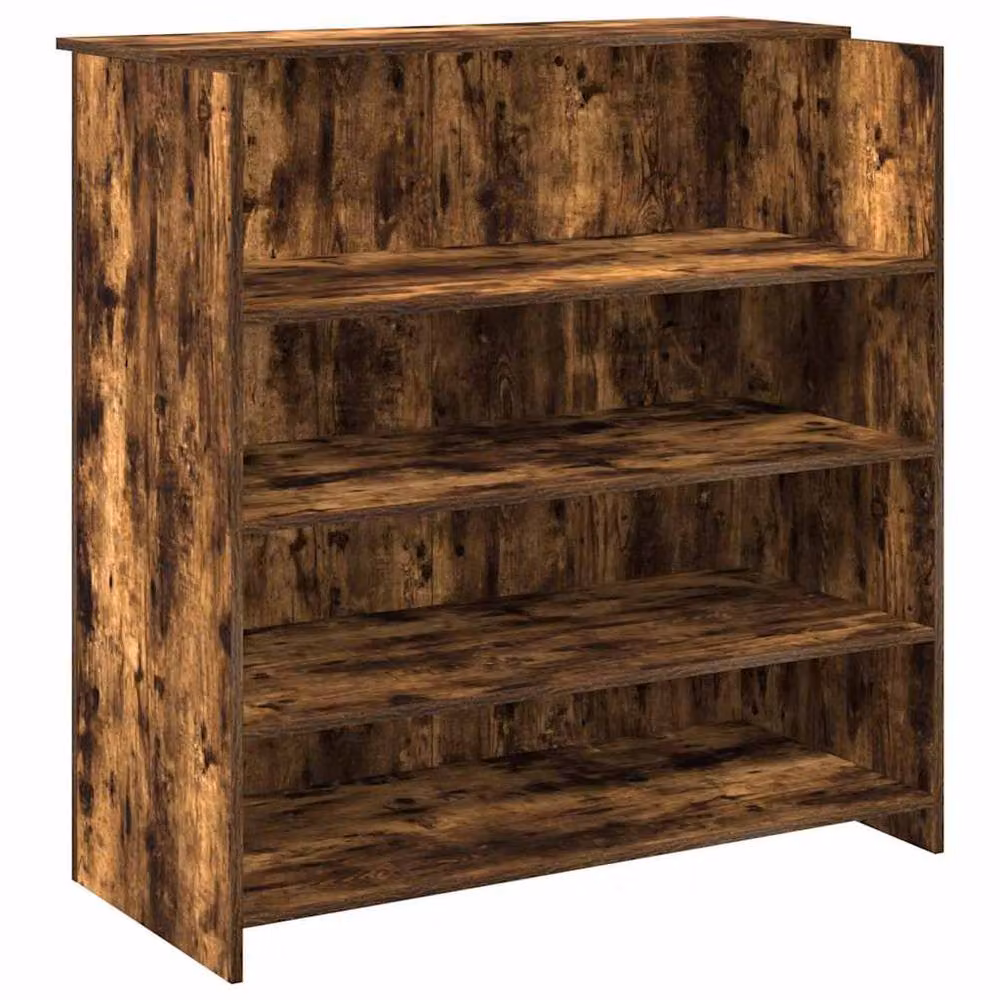 Berkfield Home Smoked Oak Reception Desk in Brown, W/D/H: 100 x 50 x 103.5 cm – 3